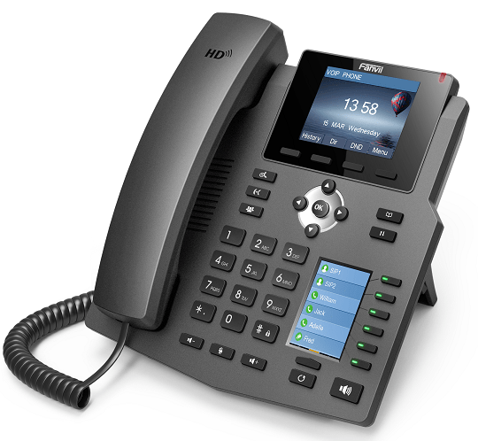 Fanvil X4 4-Line Enterprise IP-Phone with Colour Screens & 30 DSS Keys - Image 2
